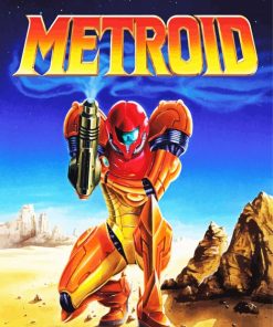 Metroid Game Poster Paint By Number