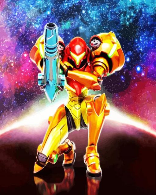 Metroid Video Game paint by numbers