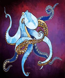 Mettalic Octopus Paint By Number