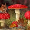 Mice and Toadstools paint by numbers