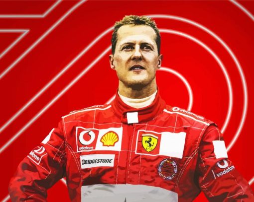 Michael Schumacher Race Car Driver Paint By Number