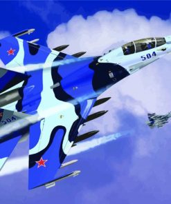 Military Jet Fighter Paint By Number