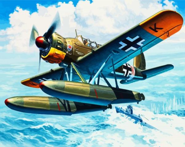 Military Seaplane Paint By Number
