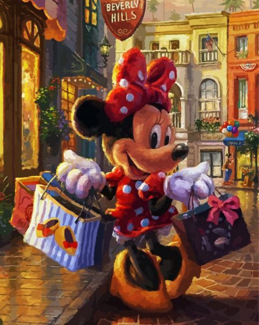 Minnie Mouse Shopping Paint By Number