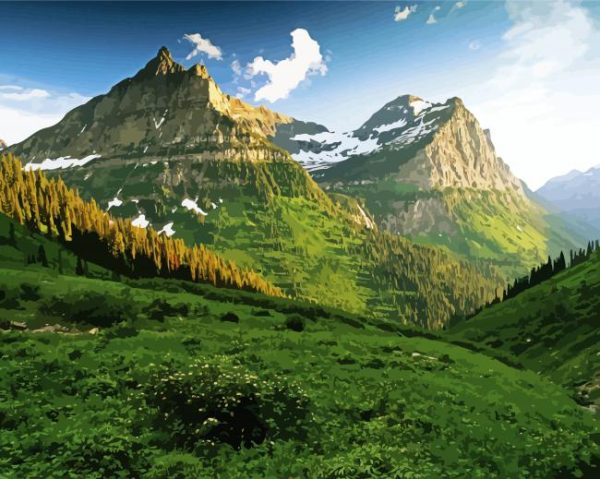 Montana Landscape paint by numbers