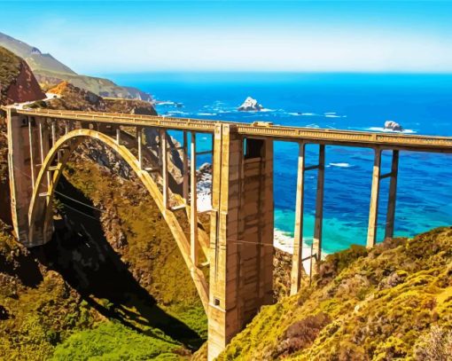 Monterey Bixby Creek Bridge Paint By Number