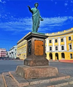 Monument to Duc de Richelieu Odessa paint by numbers