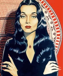 Morticia Addams Vampire Paint By Number