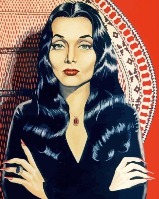 Morticia Addams Vampire Paint By Number