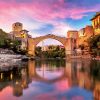 Mostar City at Sunset paint by numbers