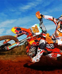 Motocross Race paint by numbers