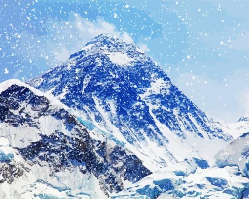 Mt Everest In Snow paint by numbers