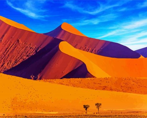 Namibia Desert Landscape paint by numbers