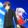 Nao Tomori and Yuu Otasaka Charlotte Anime paint by numbers