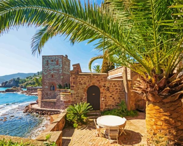 Napoule Castle Cannes paint by numbers