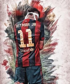 Neymar JR Barcelona Player paint by numbers