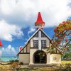 Notre Dame Auxiliatrice de Cap Malheureux Mauritius paint by numbers