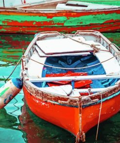 Old Fishing Boat Paint By Number