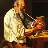 Old Man Smoking Pipe paint by numbers