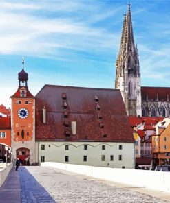 Old Town Hall Regensburg paint by numbers