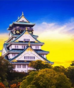 Osaka Castle Japan paint by numbers