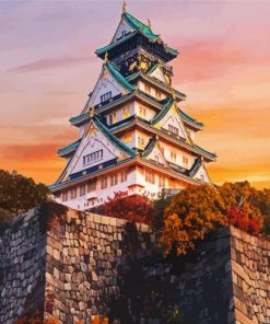 Osaka Castle paint by numbers