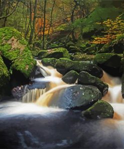 Padley Gorge Sheffield paint by numbers