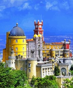 Park and National Palace of Pena Sintra paint by numbers