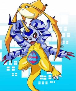 Digimon Patamon And Gabumon Paint By Number