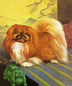 Pekingese Dog Art paint by numbers