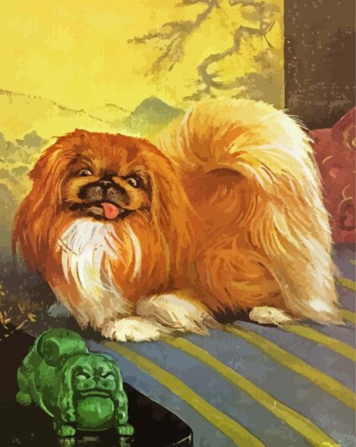 Pekingese Dog Art paint by numbers