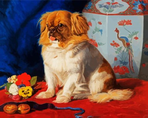 Pekingese Dog paint by numbers