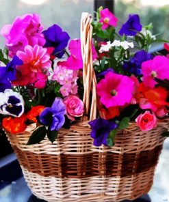 Petunia Basket paint by numbers