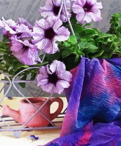 Petunia Flowering Plants paint by numbers