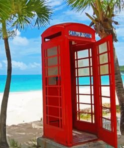 Phone Booth In The Antigua Paint By Number