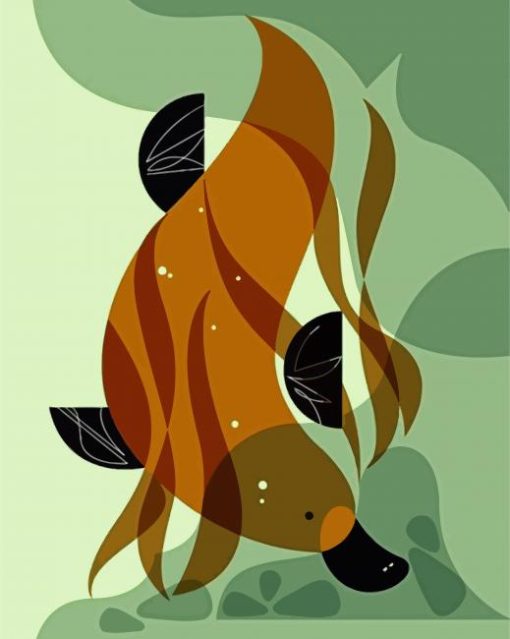 Platypus Illustration Paint By Number