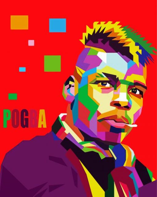 Pogba Player Pop Art paint by numbers