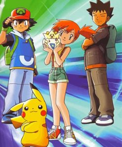 Ash Misty And Brock Paint By Number