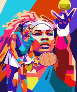 Pop Art Serena Williams paint by numbers