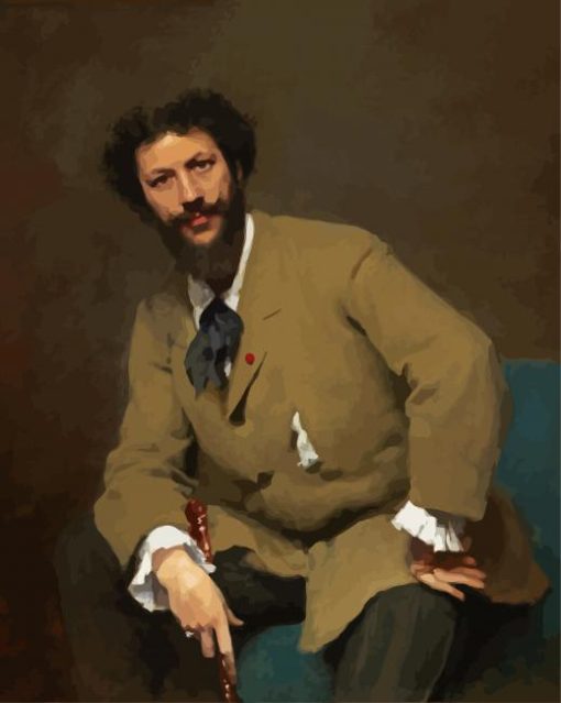 Portrait Of Carolus Duran By Sargent Paint By Number