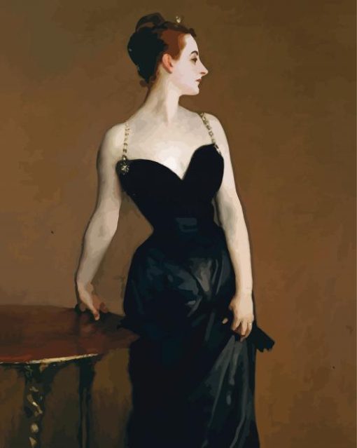 Portrait of Madame X by John Singer Sargent paint by numbers