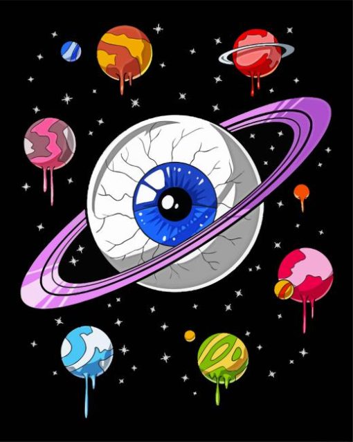 Psychedelic Space Eye Paint By Number