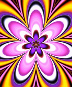 Psychedelic Flower Paint By Number