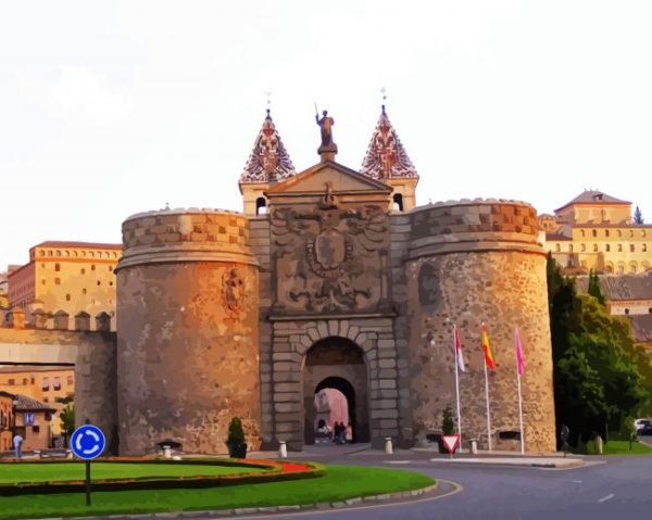 Puerta De Bisagra Toledo Spain Paint By Number