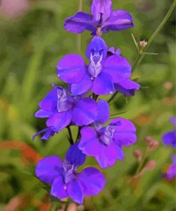 Purple Larkspur paint by numbers