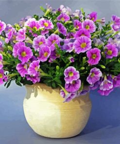 Purple Petunia Vase paint by numbers