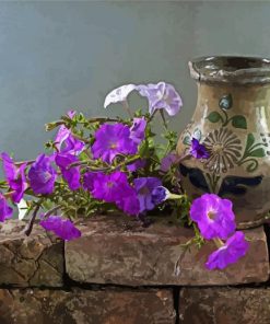 Purple Petunia paint by numbers