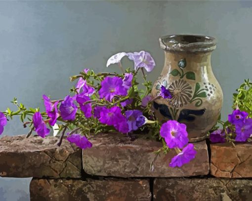 Purple Petunia paint by numbers