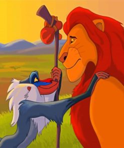 Mufasa And Rafiki Lion King Paint By Number