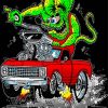 Rat Fink Heavy Chevy paint by numbers